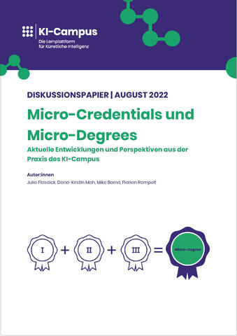 Cover des Diskussionspapiers "Micro-Credentials und Micro-Degrees" (Foto: KI Campus)